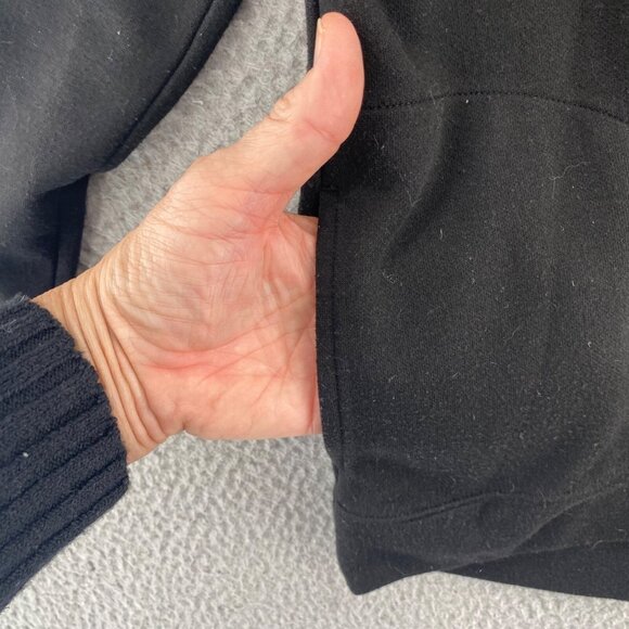 Chicos Top Womens 3 US Extra large Black Weekends Two Tone Crisscross Neck Knit - Picture 5 of 11